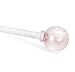 Sheffield Home, AMG and Enchante Accessories Pink Crackle Glass Curtain Rod 28 to 48-Inch, R6501W, White