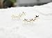 YAN & LEI Sterling Silver Triple Stars Stud Earrings Sweep Up Ear Climber Cuff Wrap Crawler