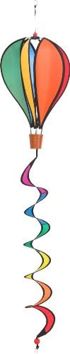 Windspiration Hot Air Balloon Twist Wind Spinner, Mini, Rainbow
