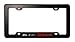 Black License Plate Tag Frame with Red Black 5.0L Coyote V8 Ford Mustang GT Coyote Engine Emblem Badge Nameplate V8 09 10 11 12 2009 2010 2011 2012