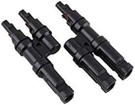 discoGoods 1 Pair Solar Panel MC4 T Y Branch Connectors Cable Splitter Coupler MMF and FFM Wire Branch
