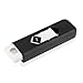 Angelduck Electronic Rechargeable Cigarette Lighter,Grocery House Touch Ignition Lighter, USB Double Sided Lighter, Windproof Plasma Lighter for Candle, Cigarette Power Indicator Flameless (Black2)