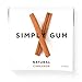 Simply Gum | Cinnamon | Plant- Based Chewing Gum | Pack of Six (90 Pieces Total) | Synthetic Free + Aspartame Free + non GMO