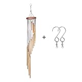 DEWEL Wind Chimes Amazing Grace Wind Chime with 18 Aluminum Alloy Tubes 36'' Large Wind Chimes with Free 1 Pack Hooks Home Decoration for Indoor Outdoor Patio Lawn Garden Balcony Porch Backyard