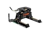 CURT 16536 Q20 Black 5th Wheel Hitch with Roller for Short Bed Trucks (20,000 lbs. GTW)