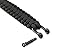 GECKO EQUIPMENT Black Paracord Survival Bracelet with Adjustable Stainless Steel D Shackle - Suitable for 7