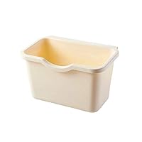 fuqimama Kitchen Cabinet Door Hanging Trash Garbage Bin Mounted Waste Bin Wall Mounted Waste Bin (Beige)