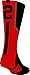TCK Player Id Black/Scarlet Number Crew Sock (#2 - Single Sock, Medium)