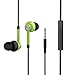 In Ear Wired Earphones, Tonicstar Stereo Bass Headphones with Mic(Green)