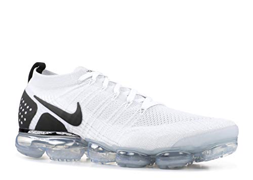 NIKE Men's Air Vapormax Flyknit 2, White/Black-Black, 10.5 M US