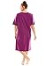 Dreams & Co. Women's Plus Size Satin Trim Cotton Sleepshirt
