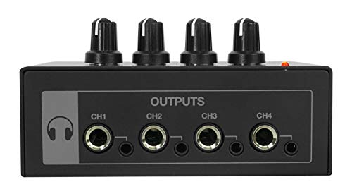 Rockville RHPA4 4 Channel Professional Headphone Amplifier Stereo or Mono Amp
