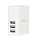 22.5W / 4.5 Amps 3 Port High Speed USB Wall Charger with IDD (Intelligent Device Detection) - Perfect for all iOS & Android devices and every other device with an USB port - White - KabelDirekt