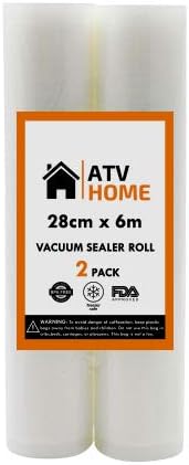 Vacuum Food Sealer Rolls 28cm x 6m 2 Pack