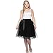 Dancina Women’s Knee Length Tutu A Line Tulle Skirt Regular (Size 2-10) Black