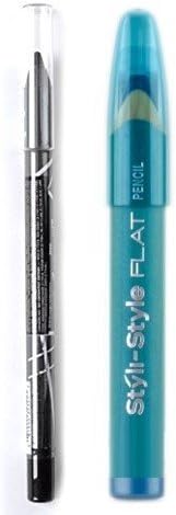 LA Girl Eye Liner &amp; FREE Gift Turquoise Eye Pencil | Glide Eye Liner Pencil 351 Very Black and Turquoise (Venice) Flat Eye Pencil by Styli-Style