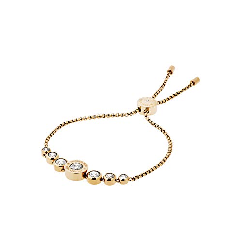 Michael Kors Logo Gold-Tone and Jet Set Crystal Slider Bangle Bracelet