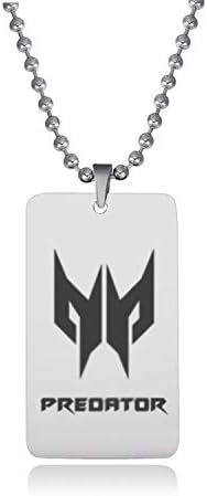 new media tie-tag necklace pendant stainless steel predator (fang brand - style 1