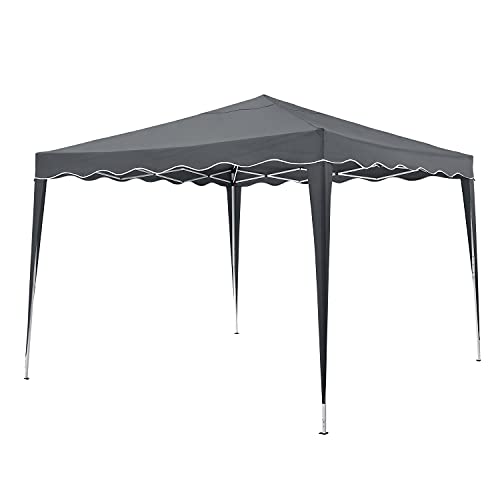 Juskys Faltpavillon Vivara 3x3 m — Pop-up Pavillon höhenverstellbar, UV50+ & wasserabweisend — Gartenzelt mit Tasche…