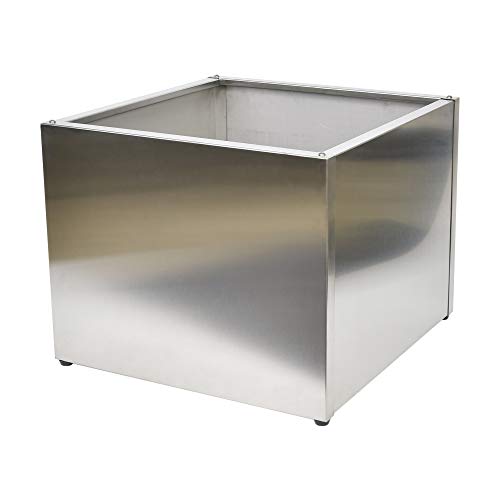 KÖHKO® Designer Pflanzkübel aus Edelstahl Pflanzgefäß QUADER 100x100x50 cm – Bild 3
