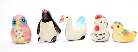 Figurine Dollhouse Miniatures Animals Ceramic Collectible set 5 pcs.