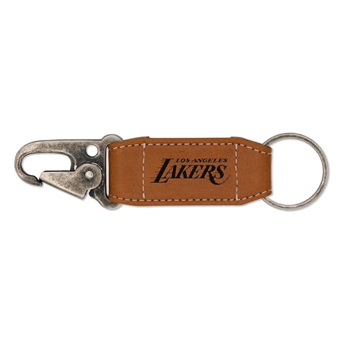 Rico Industries NBA Basketball Los Angeles Lakers Laser Engraved Carabiner Keyc…
