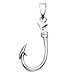 Wild Things Sterling Silver Fish Hook Pendant