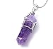 Natural Gemstone Necklace Healing Crystals Reiki Chakra Cut 18-20 Inch Gemstone Pendant Necklace (1pc) Great Gift