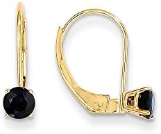 ICE CARATS14K Solid Gold Gemstone Drop Dangle Earrings - Statement Birthstone Earrings - Everyday Classic Simple Round Earrings