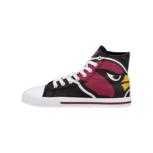 FOCO Arizona Cardinals NFL Mens High Top Big Logo Canvas Shoes - 11/XL