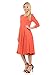 Pastel by Vivienne Women's A-Line Trapeze Midi Dress Large Coral