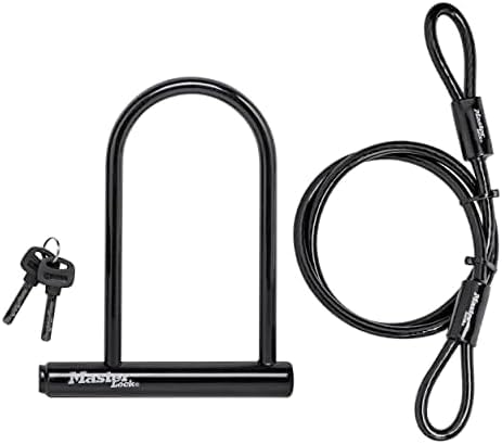 Master Lock 7.25" U Lock with Looped End Cable,(Pack of 6) Image