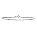 Amberta 925 Sterling Silver 2 mm Snow/Rock Chain Bracelet Length 7