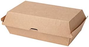 BIOZOYG Caja de cartón Take Away 50 Piezas I Cajas de Comida robustas con Tapa de