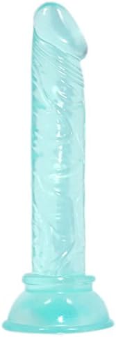 YUELV 5.7 inch Mini Realistic Dild-0 for Beginners with Suction Cup An-a-l-Dild-0-for Women Massager (Green)