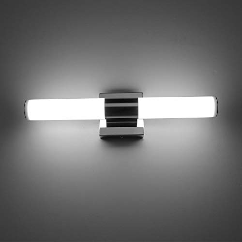 LED Vanity Lights,JoosenHouse Modern Stainless Steel Bathroom Wall Sconce Light Fixtures 560lm Daylight Bath Makeup Mirror Lighting (8W 15.7inch)