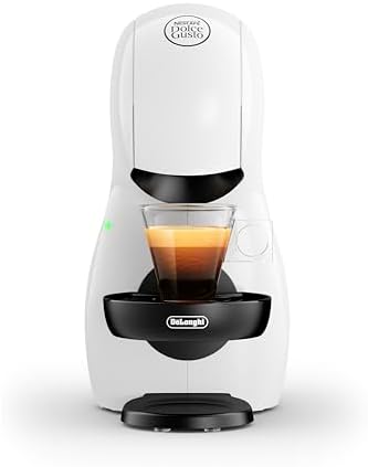 De'Longhi Nescafé Dolce Gusto Piccolo XS EDG110.WB, Cafetera Cápsulas, Incluye 3 Paquetes de Cápsulas, Diseño Super-Compacto, Cafetera Manual para Café y Otras Bebidas, 1500W, Blanco