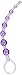 CalExotics First Time Love Beads, Butt Plug with Retrieval Ring and Graduated Anal Beads - Purple SE-0004-32-2