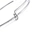 Yumei Jewelry Rhodium Plated Adjustable Wire Blank Bangle Bracelet for Womens DIY Jewelry Making,2.4 Inch