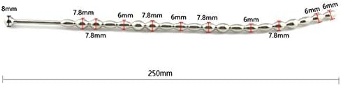 250Mm Long Metal Urethral Dilators Beaded Weight Sounding Rods Stainless Steel Urethral Sound Beads Pénis-Plugs Silicone For Men