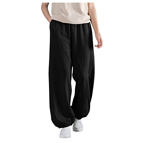 UBST Harem Pants for Women, Women Baggy Yoga Pants Smocked Waist
