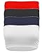 TL Women's 4 Pieces Strapless Bandeau Bra, Seamless Active Base Layer, No Padded Tube Top, Junior or Plus Size Black_Navy_White_Red One Size