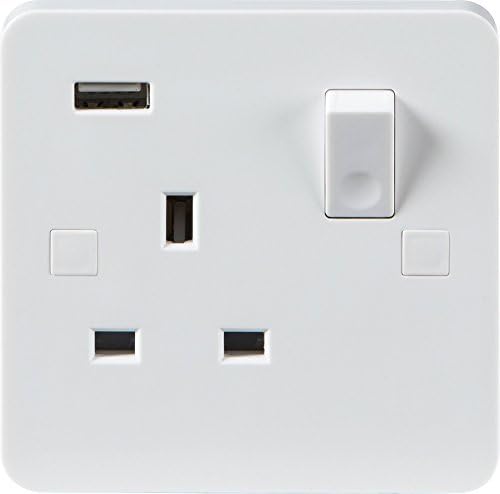 Knightsbridge PU9901 Pure 13A 1G DP Switched Socket With USB Charger by WIF