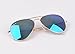 Ray Ban Aviator 3025 112/17 Light Blue Mirror Gold Frame