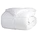 Superior Brushed Microfiber Solid Comforter, Down Alternative Bedding, Reversible, Medium Weight, Fluffy, Decorative, Duvet Insert, Oversized Blanket, Box Quilt Design, Twin/Twin XL, White