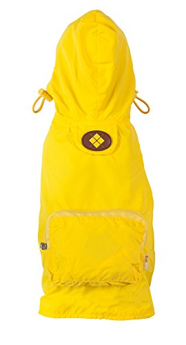 fabdog Packable Dog Raincoat Yellow (Large)