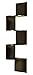 Kings Brand Espresso Finish Corner Zig Zag Hanging Wall Shelf