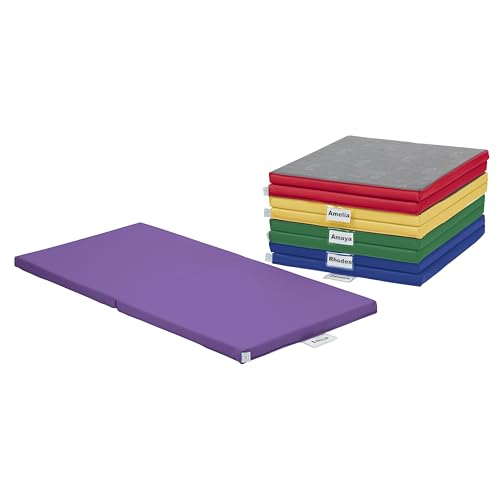 ECR4Kids SoftZone Folding Rainbow Rest Mats, Classroom Furniture, Assorted, 5-Piece