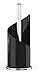 Paper Towel Holder | Brushed Stainless Steel & Iron Accents | Won’t Unravel or Tip Over | Designed for Most Roll Sizes | Vertical Countertop Dispenser (UpGood Paper Porter, Classic Black)