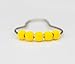 DOTZ Yellow Roller Shower Curtain Rings | Nickel-Plated Stainless Steel Hooks with Easy Glide Roller Balls | Durable and Polished, Won't Snag or Tear | Set of 12